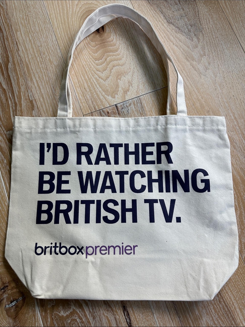 NWOT BRITBOX Premier Cotton Canvas Tote